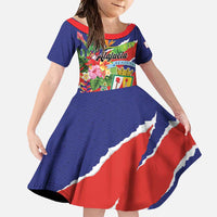 Personalized Costa Rica Alajuela Province Family Matching Long Sleeve Bodycon Dress and Hawaiian Shirt - Wonder Print Shop