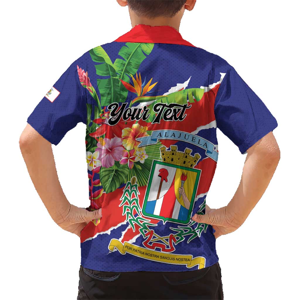 Personalized Costa Rica Alajuela Province Family Matching Short Sleeve Bodycon Dress and Hawaiian Shirt - Wonder Print Shop