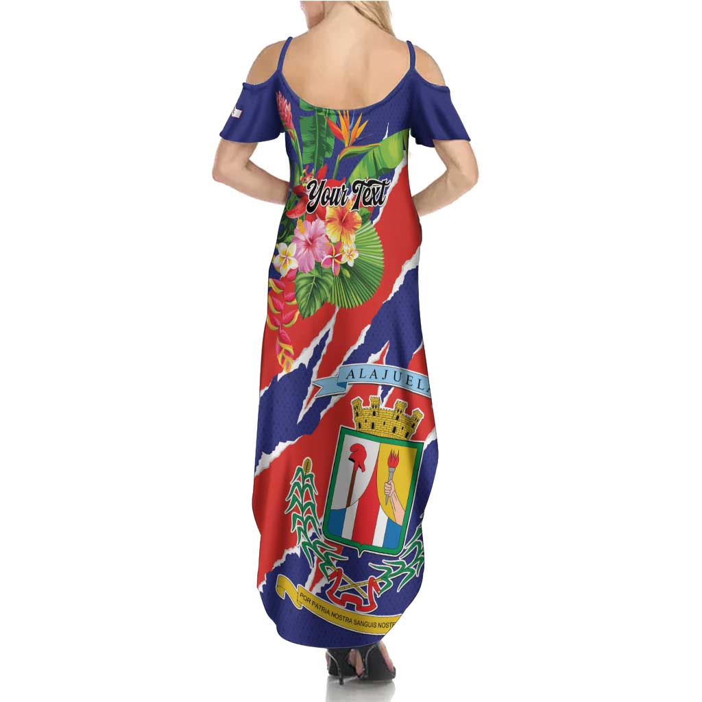 Personalized Costa Rica Alajuela Province Family Matching Summer Maxi Dress and Hawaiian Shirt - Wonder Print Shop