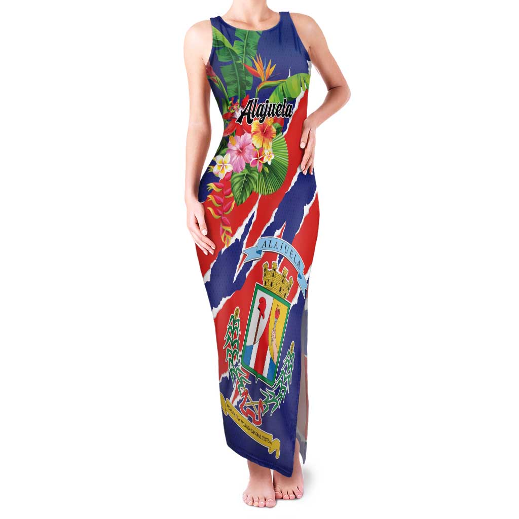 Personalized Costa Rica Alajuela Province Family Matching Tank Maxi Dress and Hawaiian Shirt - Wonder Print Shop