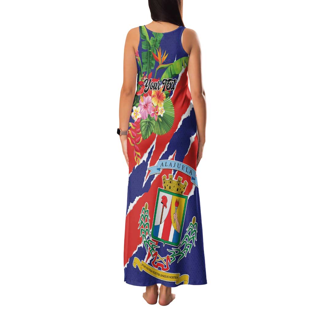 Personalized Costa Rica Alajuela Province Family Matching Tank Maxi Dress and Hawaiian Shirt - Wonder Print Shop