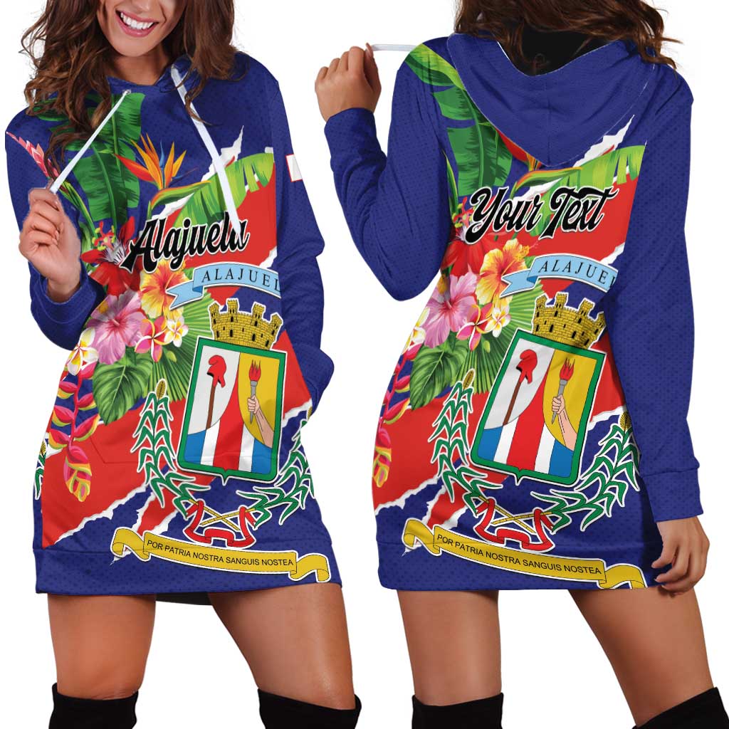 Personalized Costa Rica Alajuela Province Hoodie Dress - Wonder Print Shop