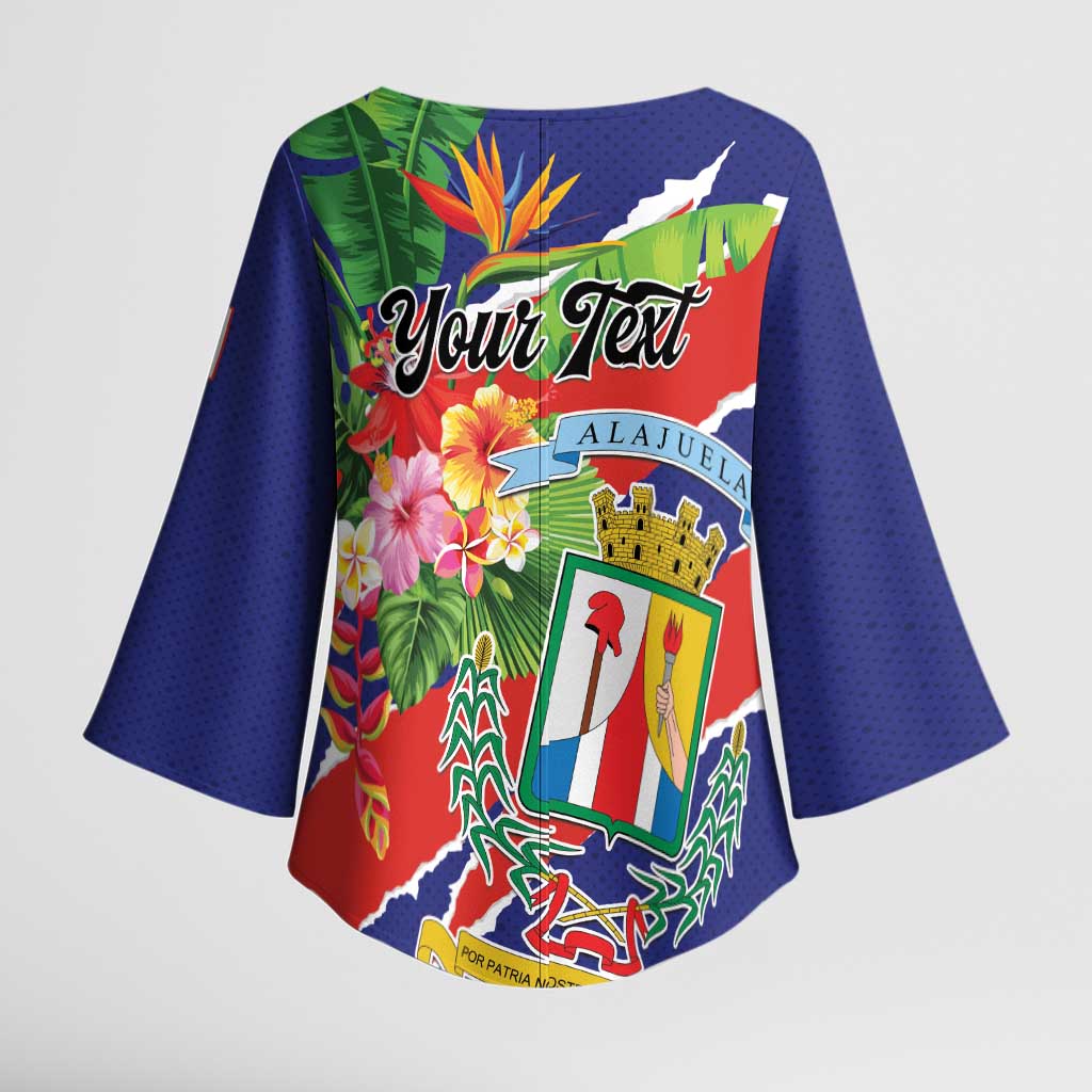 Personalized Costa Rica Alajuela Province Kimono Sleeve Blouse - Wonder Print Shop