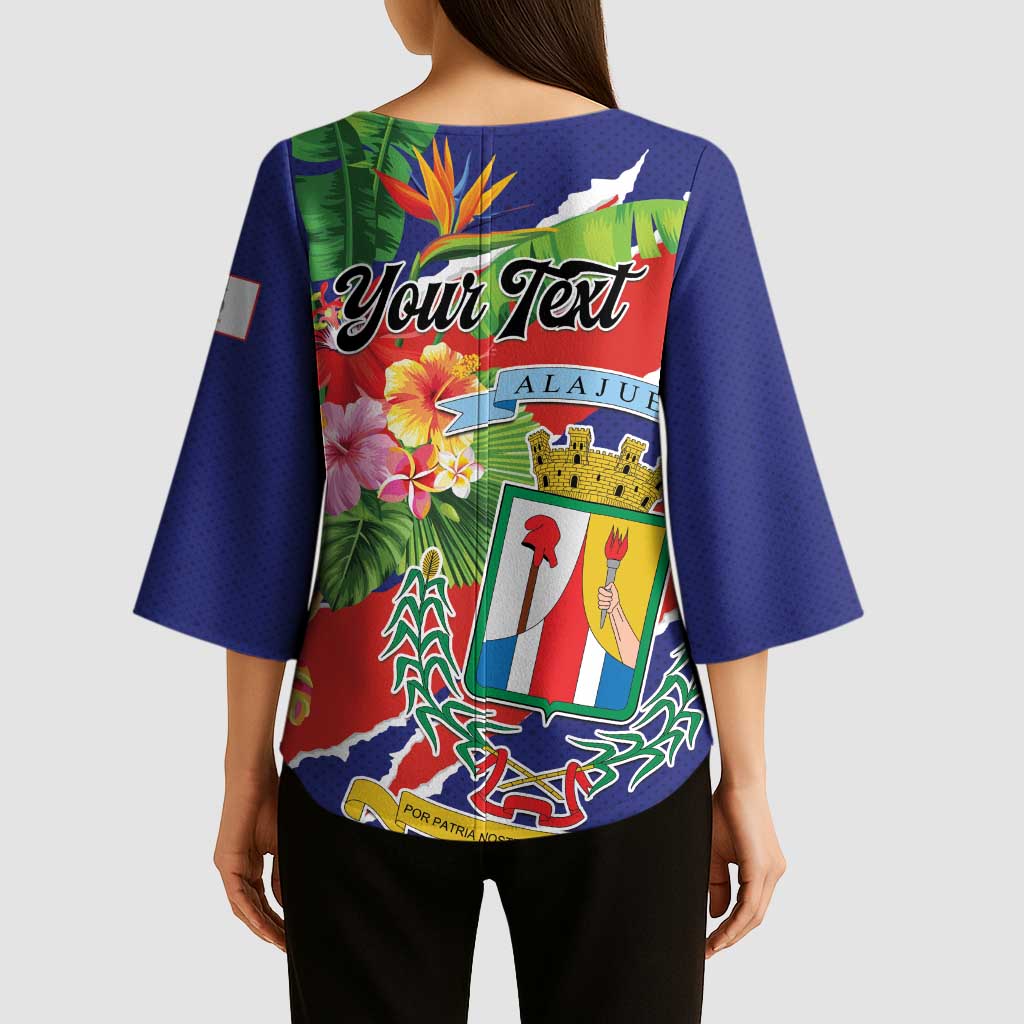 Personalized Costa Rica Alajuela Province Kimono Sleeve Blouse - Wonder Print Shop