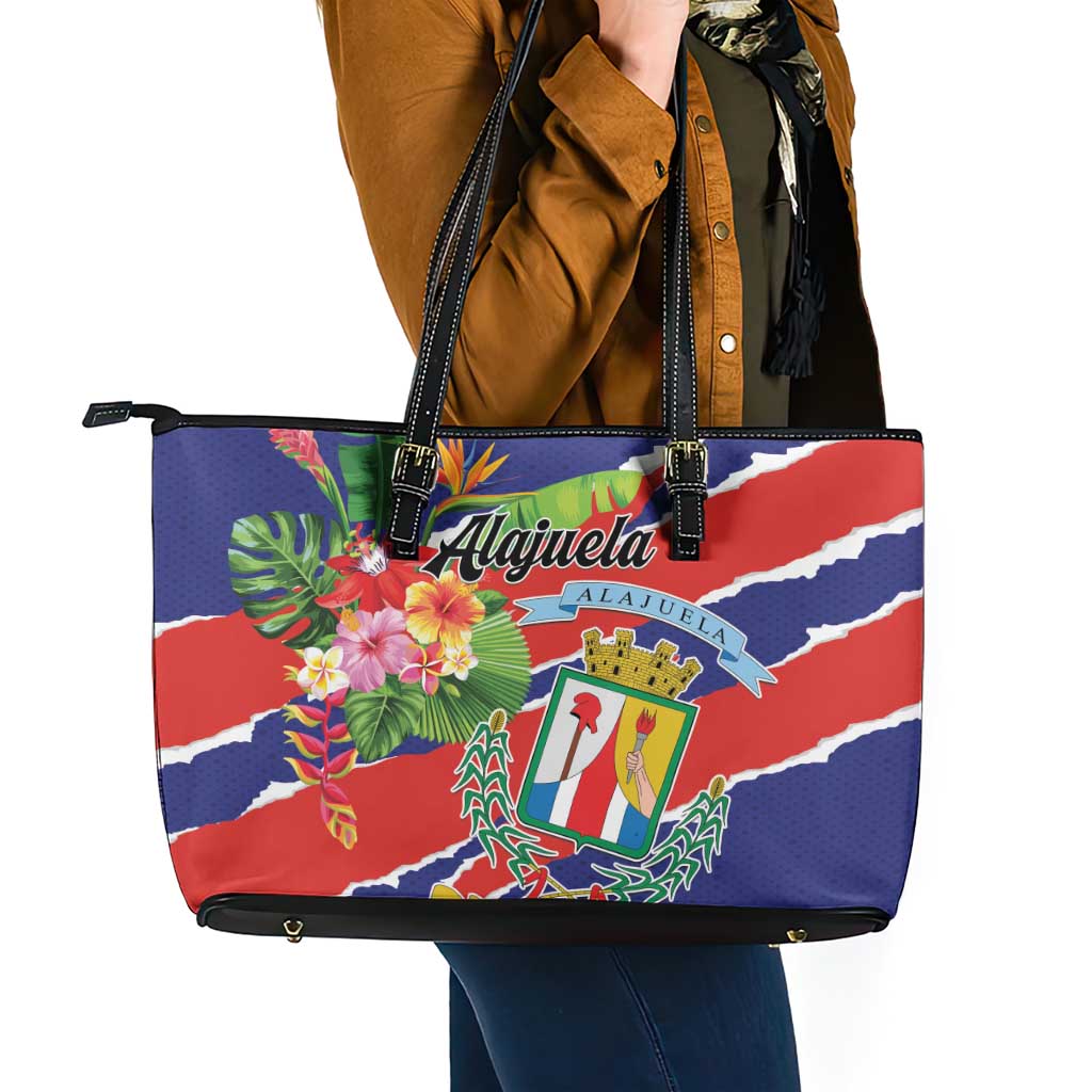 Costa Rica Alajuela Province Leather Tote Bag - Wonder Print Shop