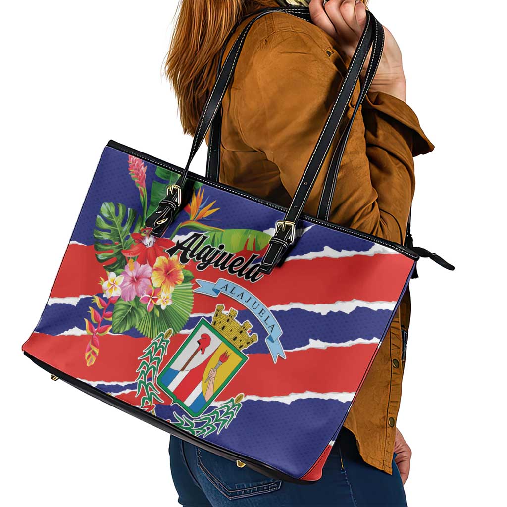 Costa Rica Alajuela Province Leather Tote Bag - Wonder Print Shop