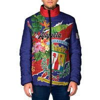 Personalized Costa Rica Alajuela Province Padded Jacket - Wonder Print Shop
