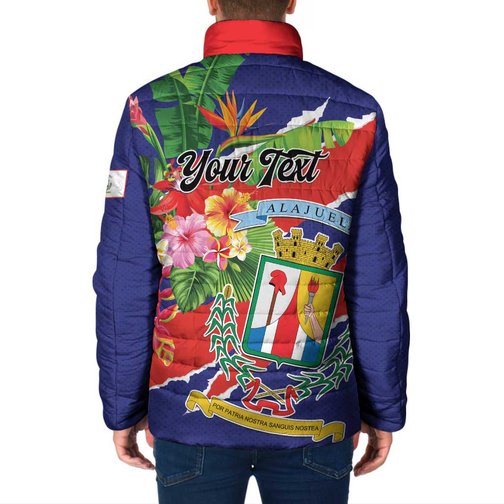 Personalized Costa Rica Alajuela Province Padded Jacket - Wonder Print Shop