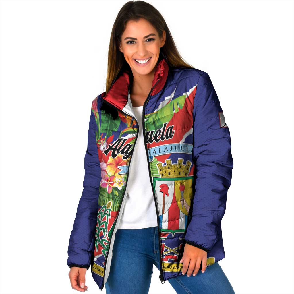 Personalized Costa Rica Alajuela Province Padded Jacket - Wonder Print Shop