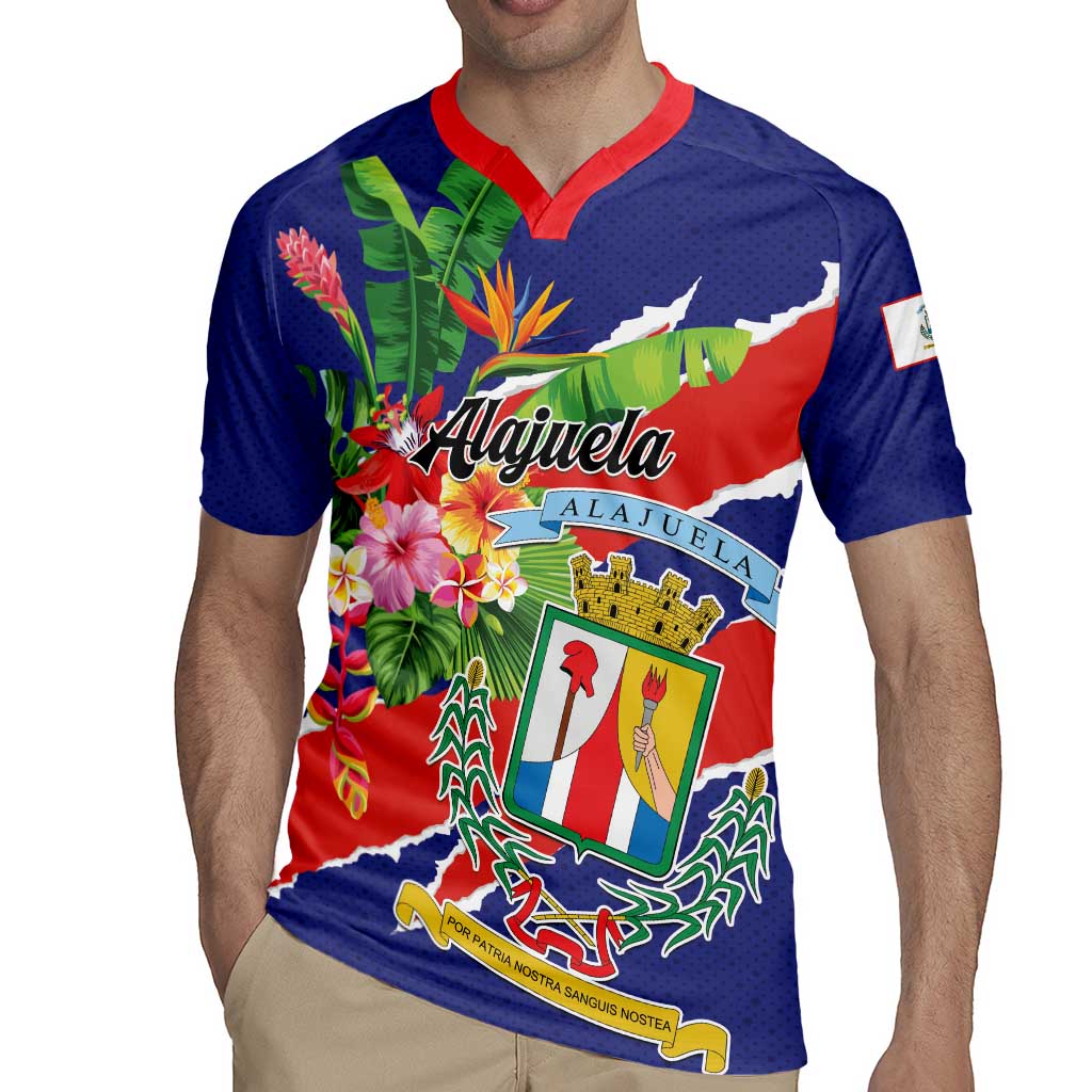 Personalized Costa Rica Alajuela Province Rugby Jersey - Wonder Print Shop