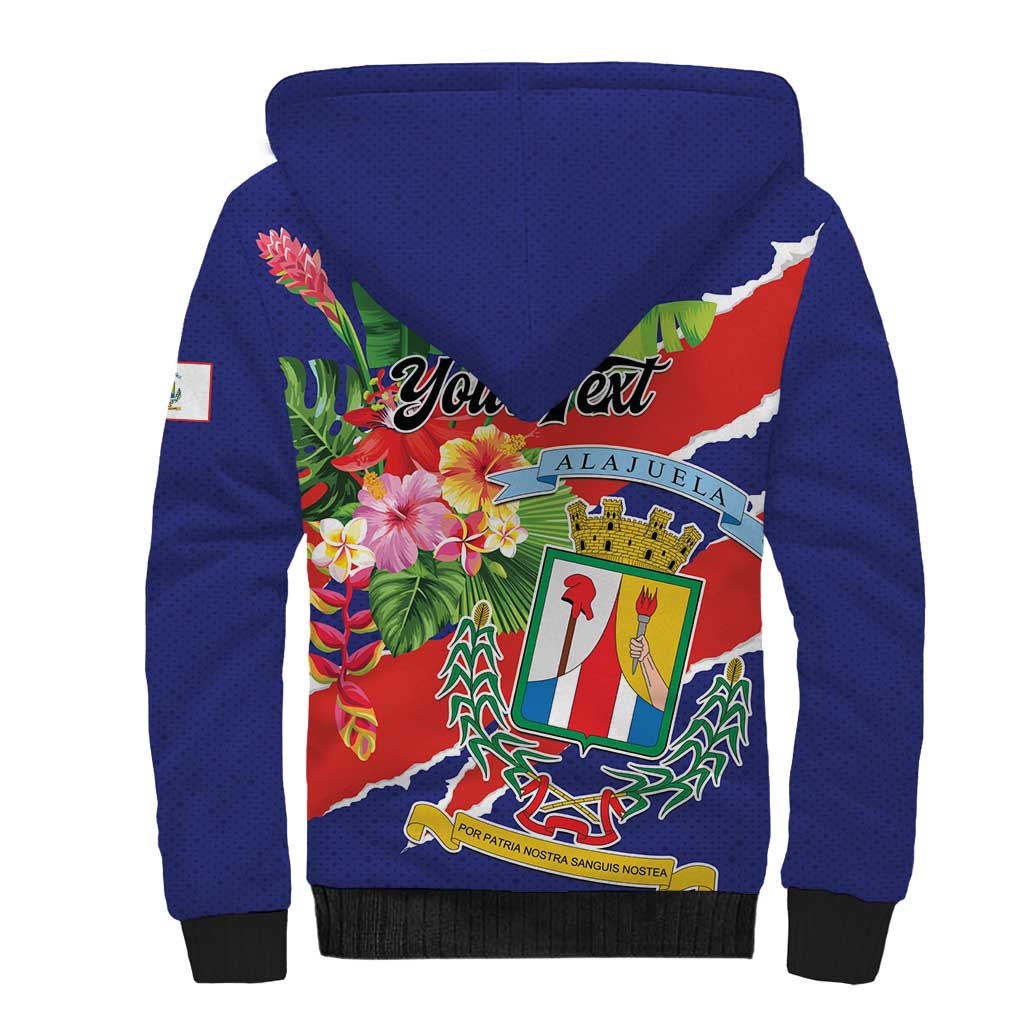 Personalized Costa Rica Alajuela Province Sherpa Hoodie - Wonder Print Shop