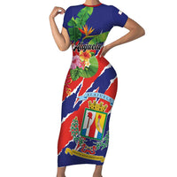 Personalized Costa Rica Alajuela Province Short Sleeve Bodycon Dress - Wonder Print Shop