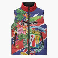 Personalized Costa Rica Alajuela Province Sleeveless Puffer Jacket - Wonder Print Shop