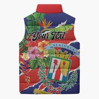 Personalized Costa Rica Alajuela Province Sleeveless Puffer Jacket - Wonder Print Shop