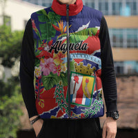 Personalized Costa Rica Alajuela Province Sleeveless Puffer Jacket - Wonder Print Shop