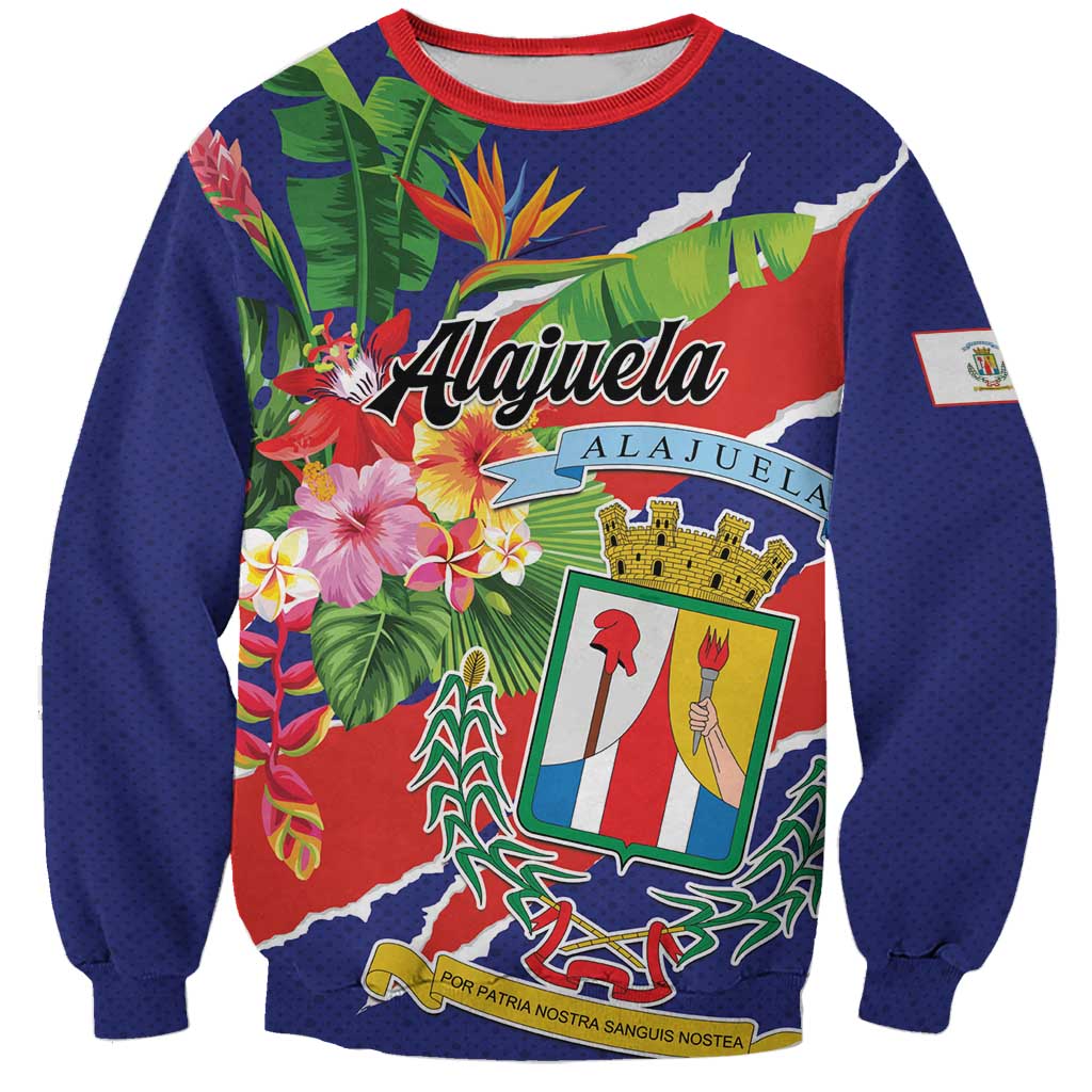 Personalized Costa Rica Alajuela Province Sweatshirt - Wonder Print Shop