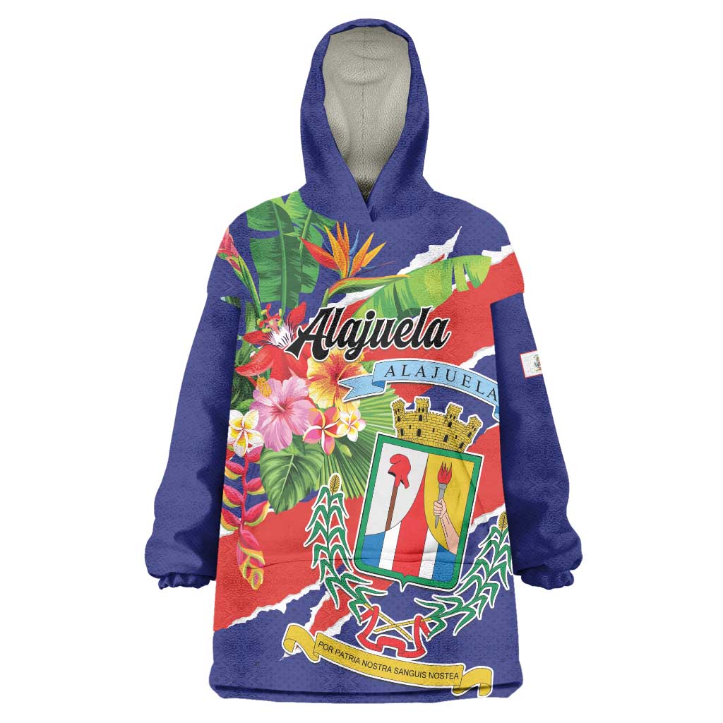 Personalized Costa Rica Alajuela Province Wearable Blanket Hoodie - Wonder Print Shop