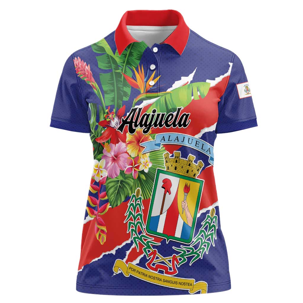 Personalized Costa Rica Alajuela Province Women Polo Shirt - Wonder Print Shop