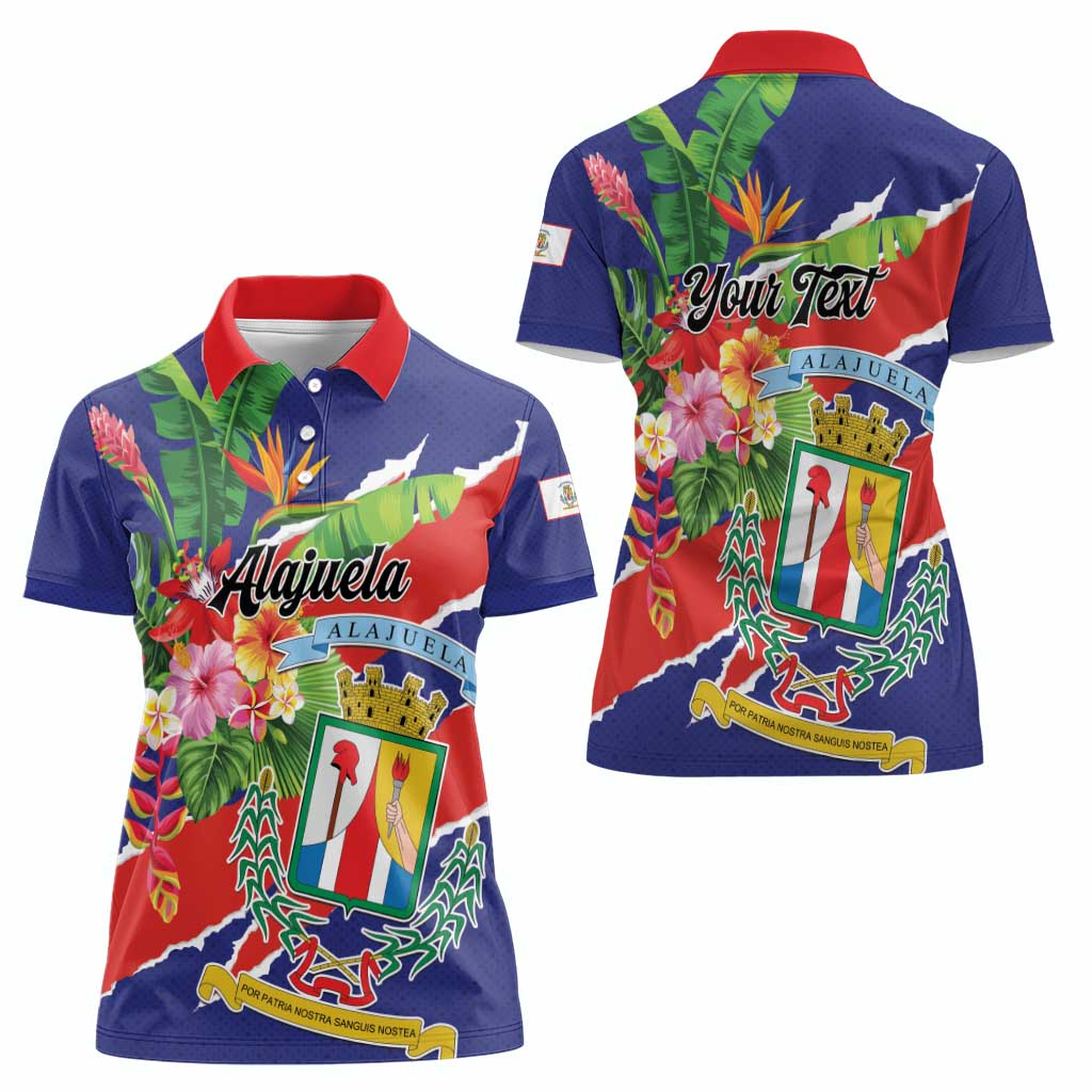 Personalized Costa Rica Alajuela Province Women Polo Shirt - Wonder Print Shop