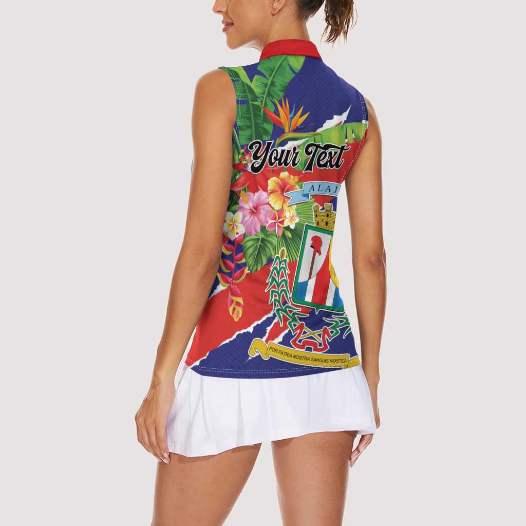 Personalized Costa Rica Alajuela Province Women Sleeveless Polo Shirt - Wonder Print Shop