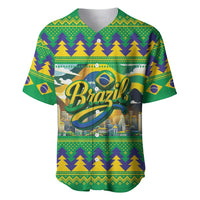 Brazil Christmas Feliz Natal Baseball Jersey - Wonder Print Shop