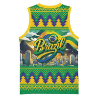 Brazil Christmas Feliz Natal Basketball Jersey - Wonder Print Shop