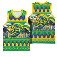 Brazil Christmas Feliz Natal Basketball Jersey - Wonder Print Shop