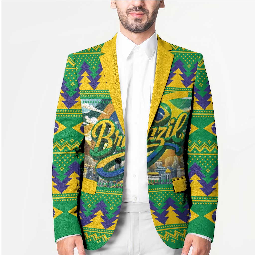 Brazil Christmas Feliz Natal Blazer - Wonder Print Shop