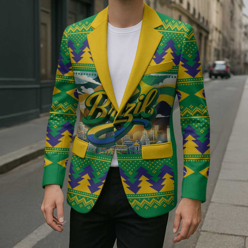 Brazil Christmas Feliz Natal Blazer - Wonder Print Shop