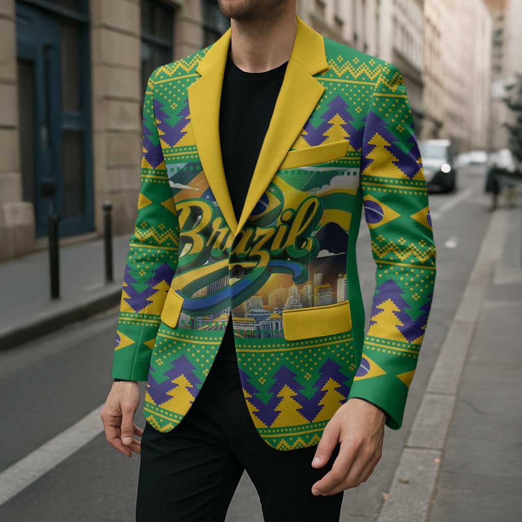 Brazil Christmas Feliz Natal Blazer - Wonder Print Shop