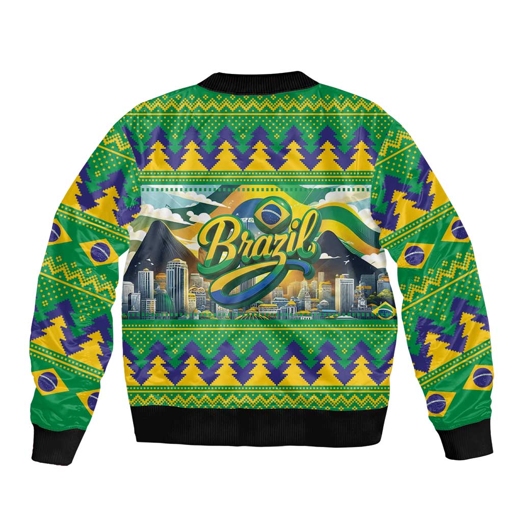 Brazil Christmas Feliz Natal Bomber Jacket - Wonder Print Shop