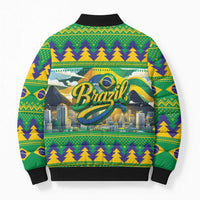 Brazil Christmas Feliz Natal Bomber Puffer Jacket - Wonder Print Shop