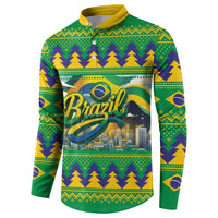 Brazil Christmas Feliz Natal Button Sweatshirt - Wonder Print Shop