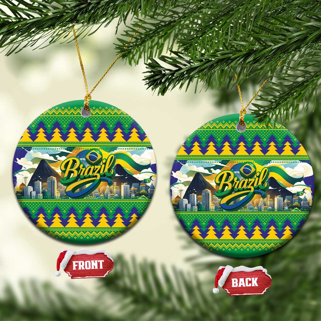 Brazil Christmas Feliz Natal Ceramic Ornament - Wonder Print Shop