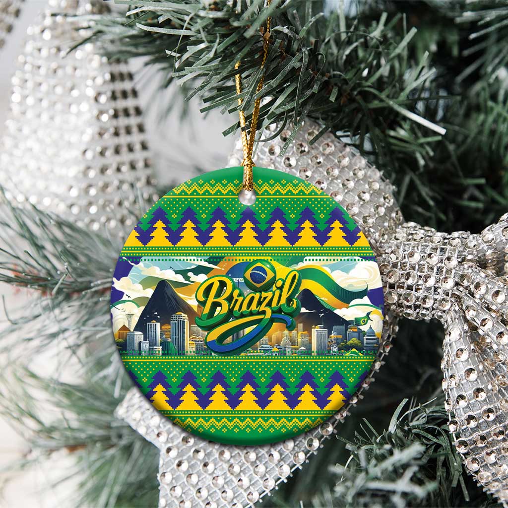 Brazil Christmas Feliz Natal Ceramic Ornament - Wonder Print Shop