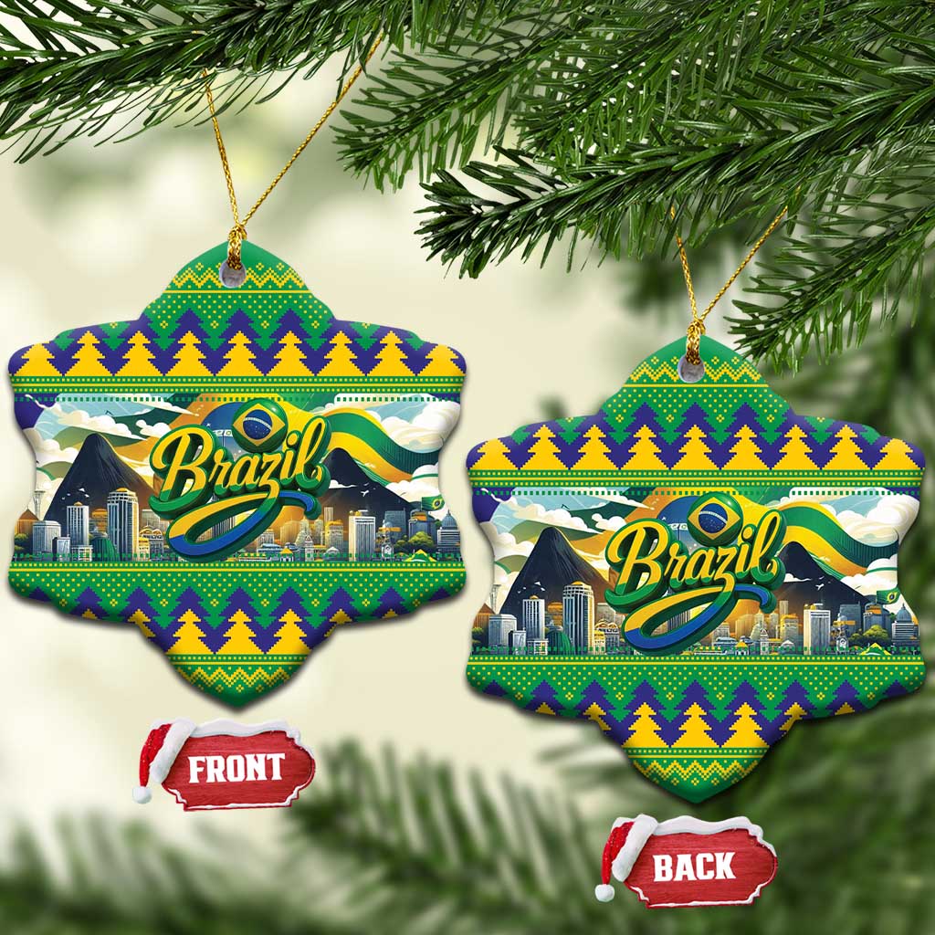 Brazil Christmas Feliz Natal Ceramic Ornament - Wonder Print Shop