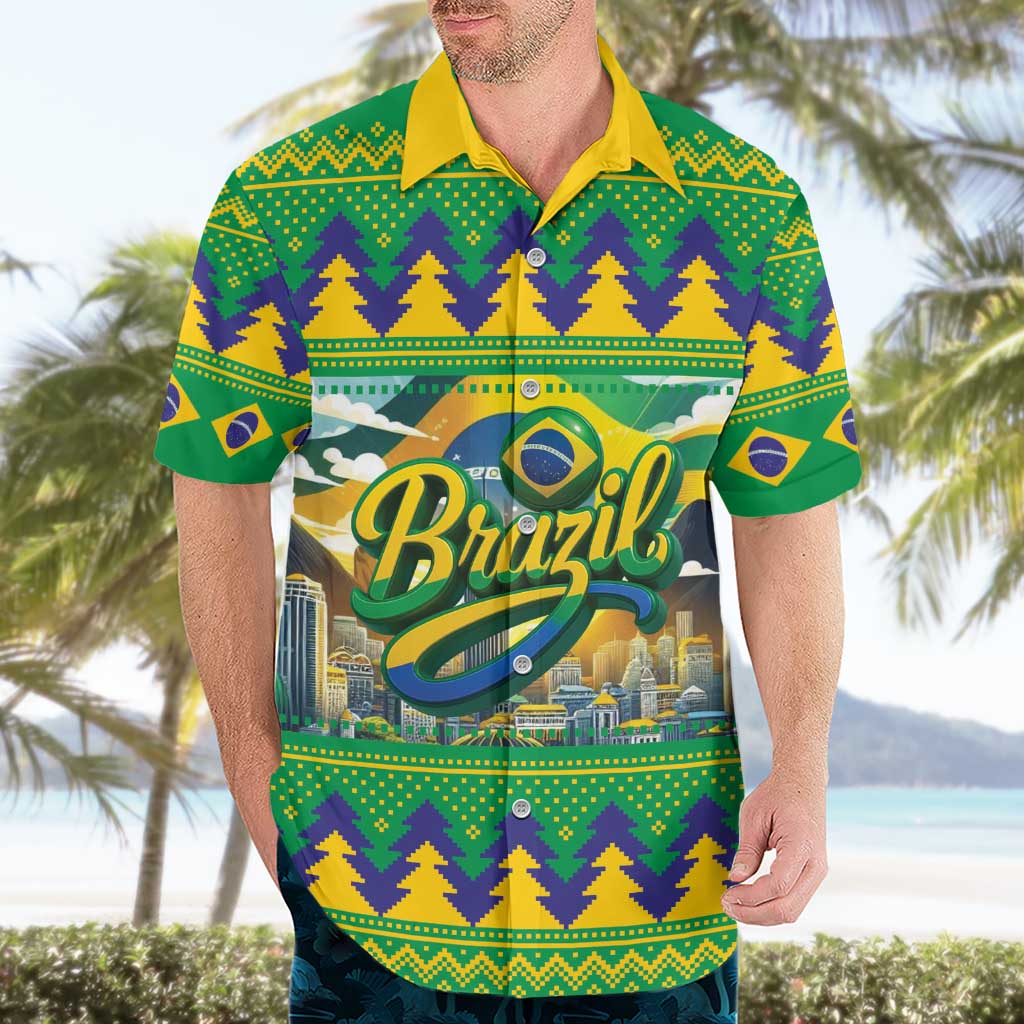 Brazil Christmas Feliz Natal Hawaiian Shirt - Wonder Print Shop