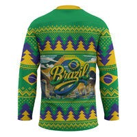 Brazil Christmas Feliz Natal Hockey Jersey - Wonder Print Shop