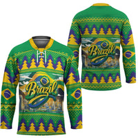 Brazil Christmas Feliz Natal Hockey Jersey - Wonder Print Shop