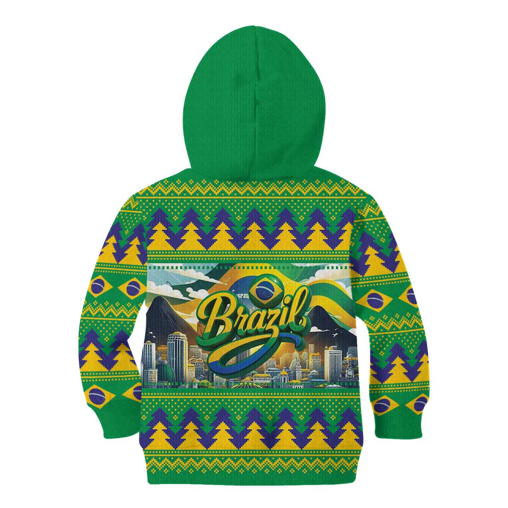 Brazil Christmas Feliz Natal Kid Hoodie - Wonder Print Shop