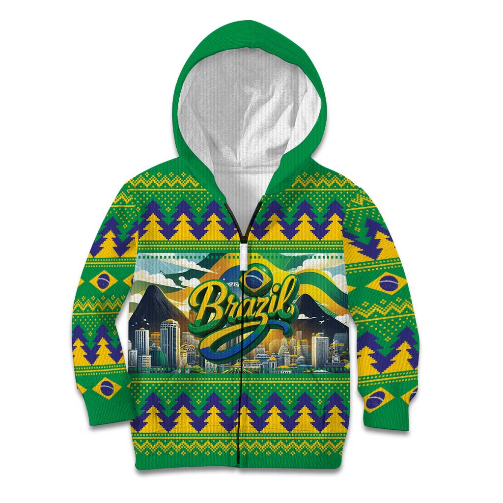 Brazil Christmas Feliz Natal Kid Hoodie - Wonder Print Shop