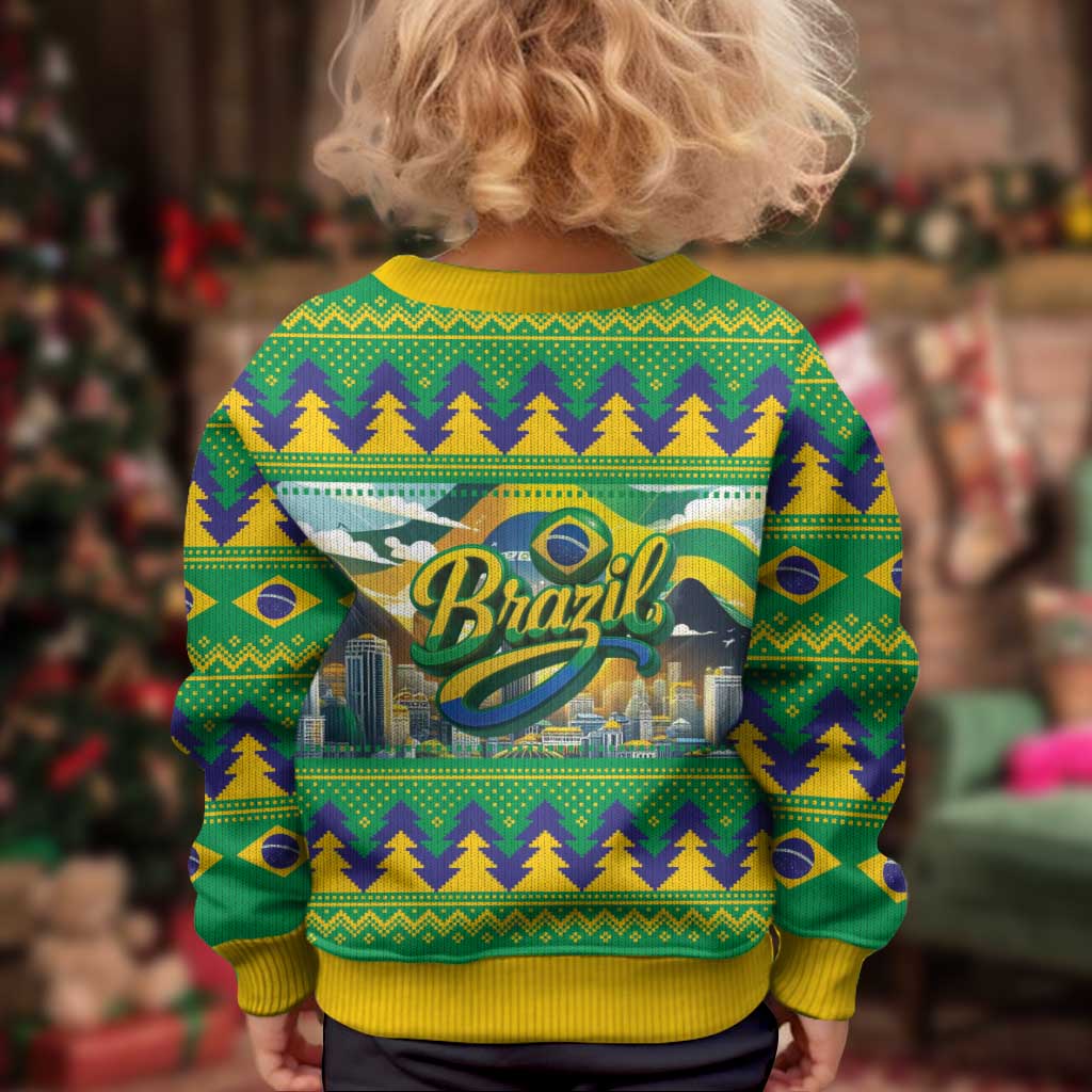 Brazil Christmas Feliz Natal Kid Ugly Christmas Sweater - Wonder Print Shop
