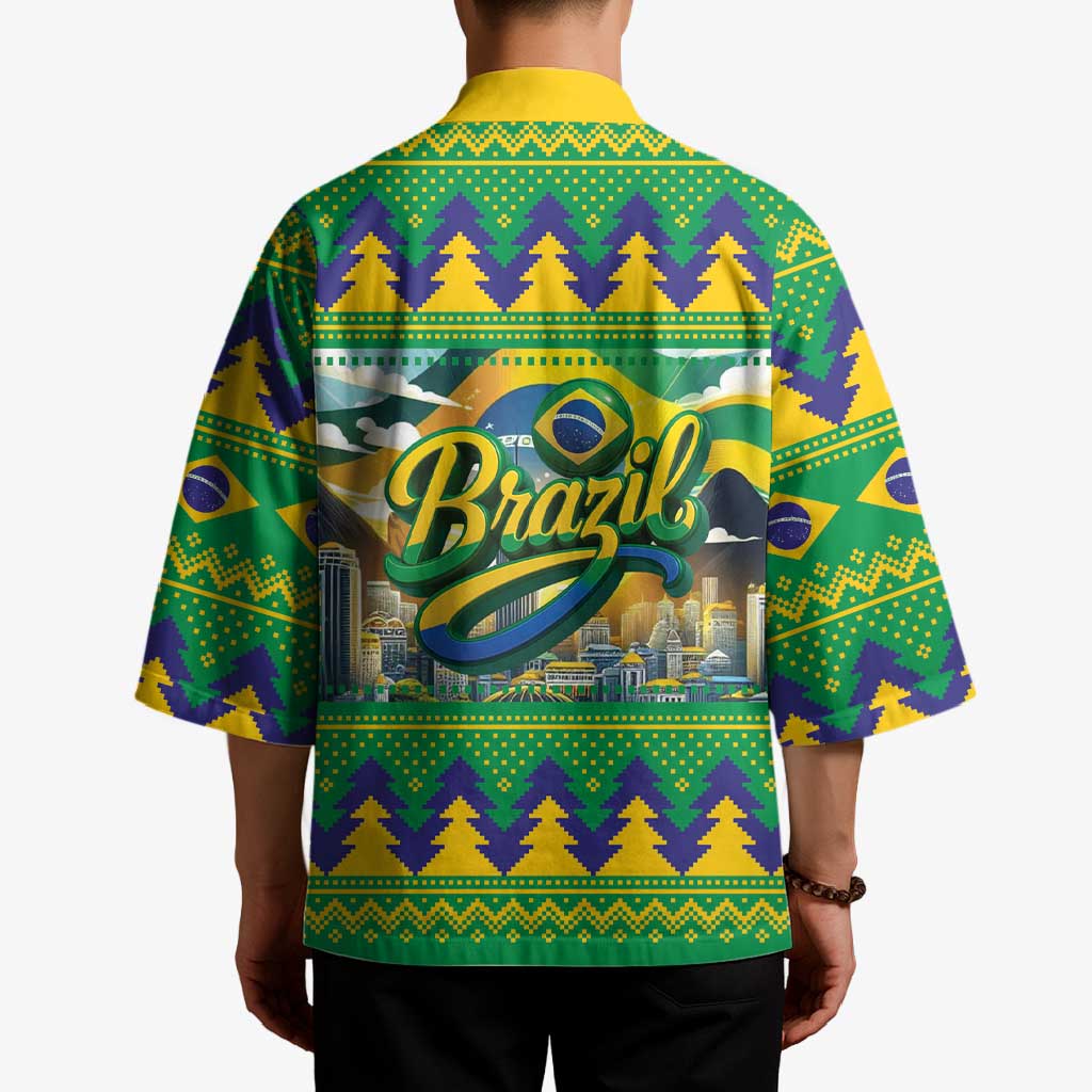 Brazil Christmas Feliz Natal Kimono - Wonder Print Shop