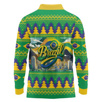 Brazil Christmas Feliz Natal Long Sleeve Polo Shirt - Wonder Print Shop