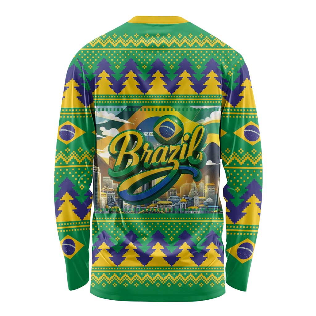 Brazil Christmas Feliz Natal Long Sleeve Shirt - Wonder Print Shop