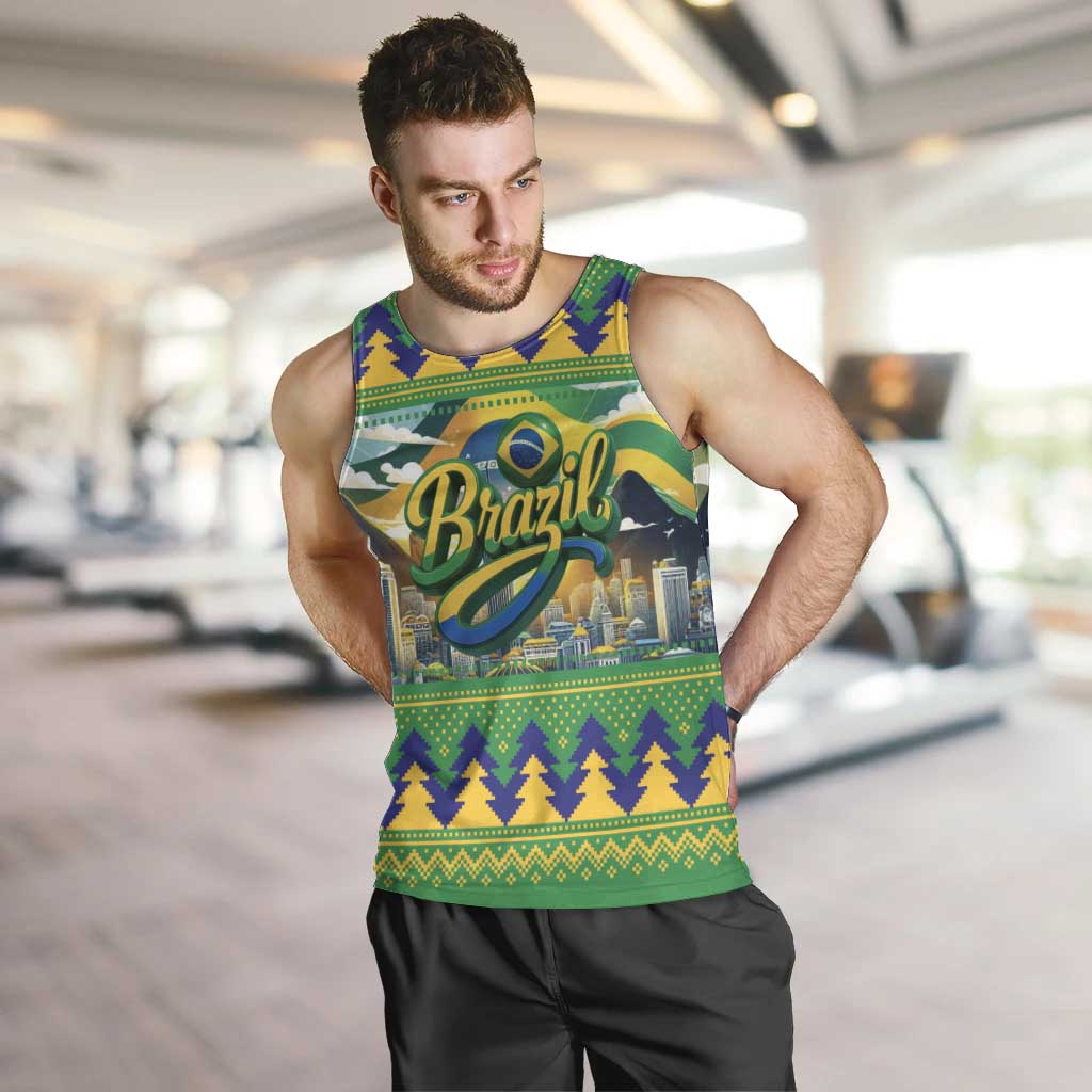 Brazil Christmas Feliz Natal Men Tank Top - Wonder Print Shop