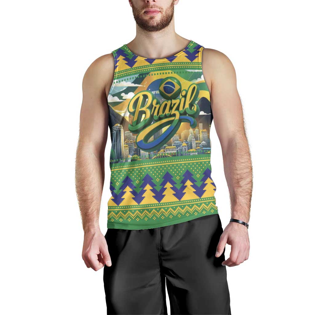 Brazil Christmas Feliz Natal Men Tank Top - Wonder Print Shop