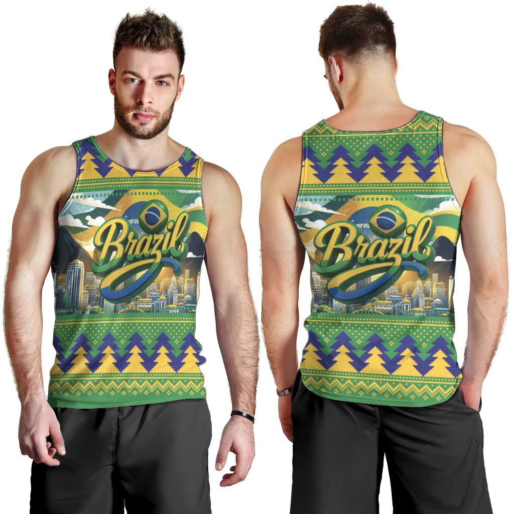 Brazil Christmas Feliz Natal Men Tank Top - Wonder Print Shop