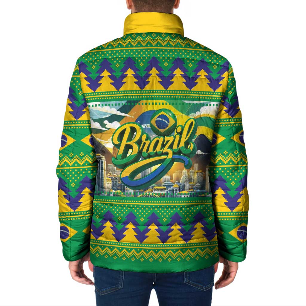 Brazil Christmas Feliz Natal Padded Jacket - Wonder Print Shop
