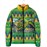 Brazil Christmas Feliz Natal Padded Jacket - Wonder Print Shop